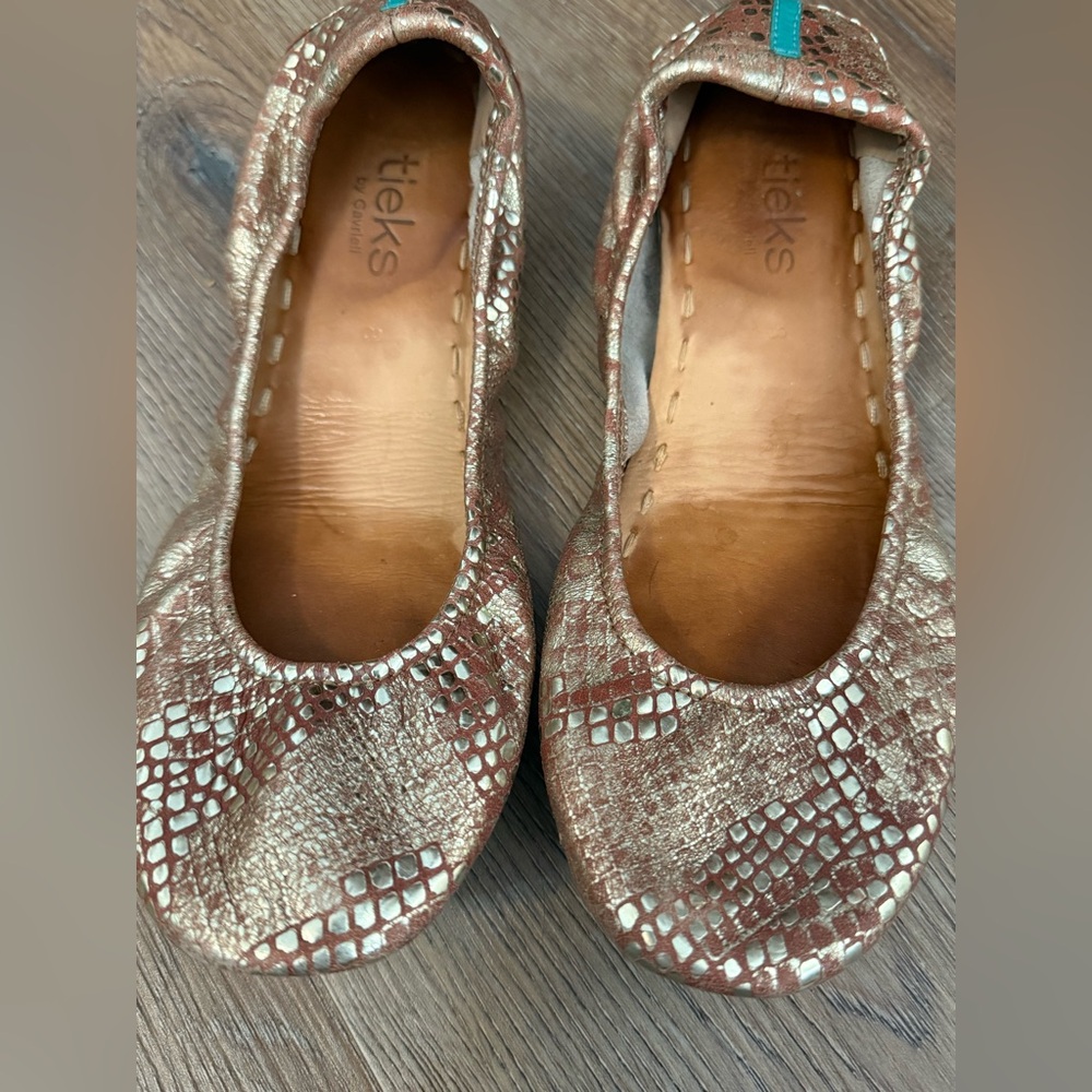 Tieks Metallic Snakeskin Ballet Flats